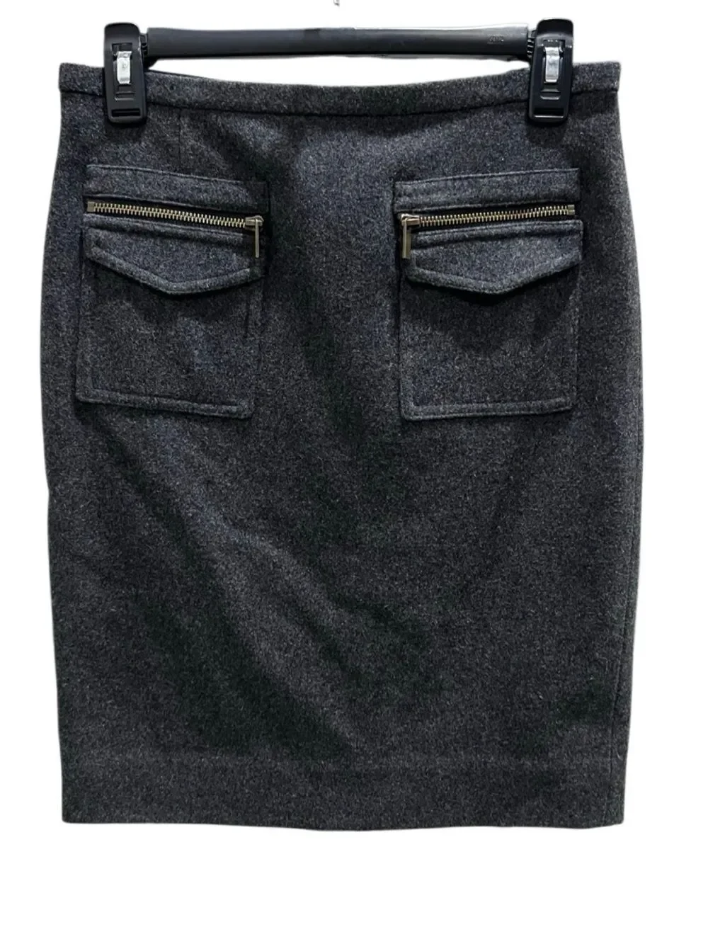 J.Crew Wool Pencil Skirt Charcoal Grey Size 0